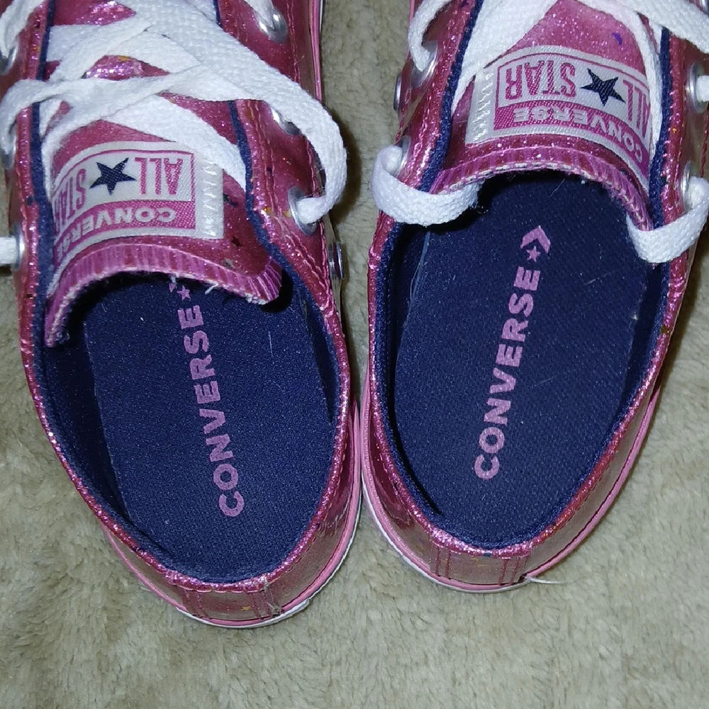 Converse Kids' Pink Glitter Sneakers